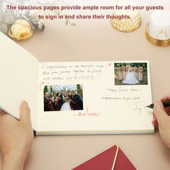 Elegant Guestbook, 9″x7″ Offset Paper Wedding Guest Book, Dark Purple
