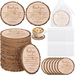 200 Pcs Wedding Favors for Guests Cork Coasters Bulk Thank You for Celebrating w
