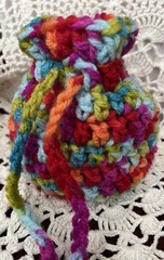 2 Crochet Drawstring Bags Wedding Party Favor Pouch Jewelry Gift Coin Dice Bags