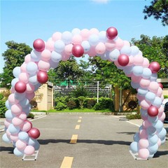 2.2/2.4M Round Metal Wedding Arch Frame Moongate Base Garden Arbor CircularStand