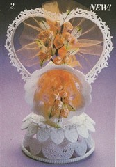 New Vintage Wilton «Flowering Bell» wedding Cake Top with Peach , 103-2158, 1983