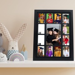 FramePro School Years Picture Frame K-12, Graduation Photo Collage Black Fram…