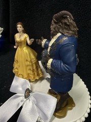 Beauty and the Beast Disney Wedding Cake Topper Belle Groom Top Dance dress