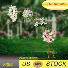 6.5ft Metal Crescent Moon Arch Wedding Party Plant Climbing Backdrop Stand Rack