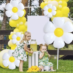 YUJUN 11PCS Daisy 43×43 inches, 28×28 16×16 White