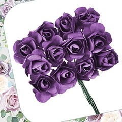 132 Pcs Artificial Mini Rose Fake Mixed Color Paper Flower Handmade – Small