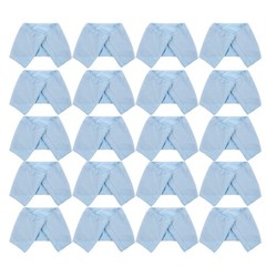 20Pcs Reusable Elastic Chair Sashes Bands for Party Sky Blue Universal Fit