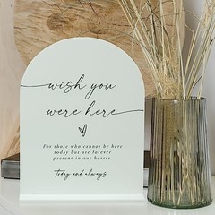 8×10 Inch Arch Acrylic Sign with Stand | 5 Pack Blank 8×10 Inch (5pcs) White