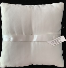 Wedding Bridal Ring Bearer Paisley Lace Bling Pillow.Size 7.5”X 7.5”