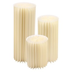 3-piece Foldable Paper Column Display Stands W/ Lights For Graduation/birthday
