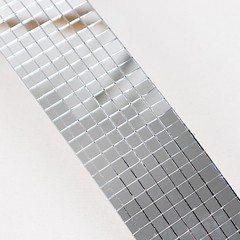 3 Silver Self-Adhesive Glass Mirrors Mosaic Tiles Party Events Home Decorations