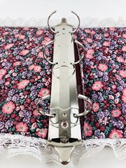 VTG Purple Floral Lace Fabric 3 Ring Binder Padded Photo Album Cottagecore Flowe