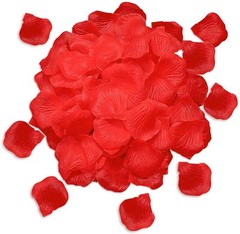 1000PCS Red Artificial Fake Rose Petals Wedding Event Romantic Night Party Decor
