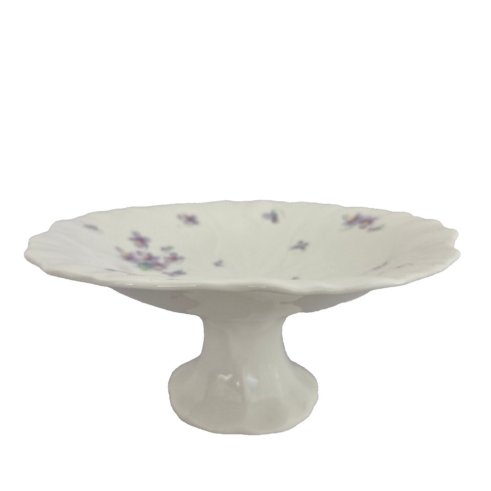 Mikasa Ivory Bone China Lila Larry Laslo Narumi Japan Cake Plate Trinket Dish