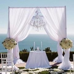 BLACK 10 ft x 10 ft Adjustable Hardware Kit Wedding Canopy Chuppah Mandap Booth