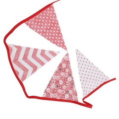 Vintage Charm 33 Ft Vintage Floral Cotton Bunting Banner with 36 Flags