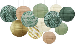 Sage Green Back to School Hanging Paper Lanterns Decorative, 12PCS Sage Green an