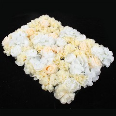 6PCS Artificial Rose Flower Wall Panels Wedding Backdrop Party Decor 60x40cm US