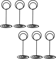 Table Number Holders 6pcs Black Sign Stand Place Card Holder