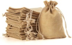 25-100 Pcs Wedding Burlap Bags Linen Jewelry Pouches Jute Hessian Gift Bag Favor