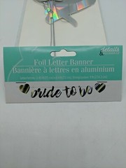 Silver Foil Letter Banner «Bride To Be» 2.45×0.4Letters/ 9ft string