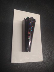Black Holo Foil Bout Magnet, Attach Boutonniere w/o Pins «Glitterati Midnight»