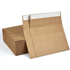 50 Pack 5×7 Envelopes for A7 50-Pack (5.25 x 7.25 inches), Brown kraft