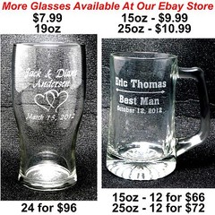 Personalized Pilsner Glasseware Custom Wedding Bridesmaids Anniversary Gifts