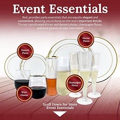 (20 Pack Disposable Wine Glasses 12 oz | Stemless Plastic Wine Glasses for