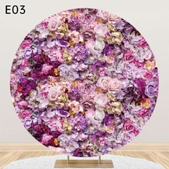 Flowers Wall Round Photography Background Wedding Arch Stand Cover Backdrop