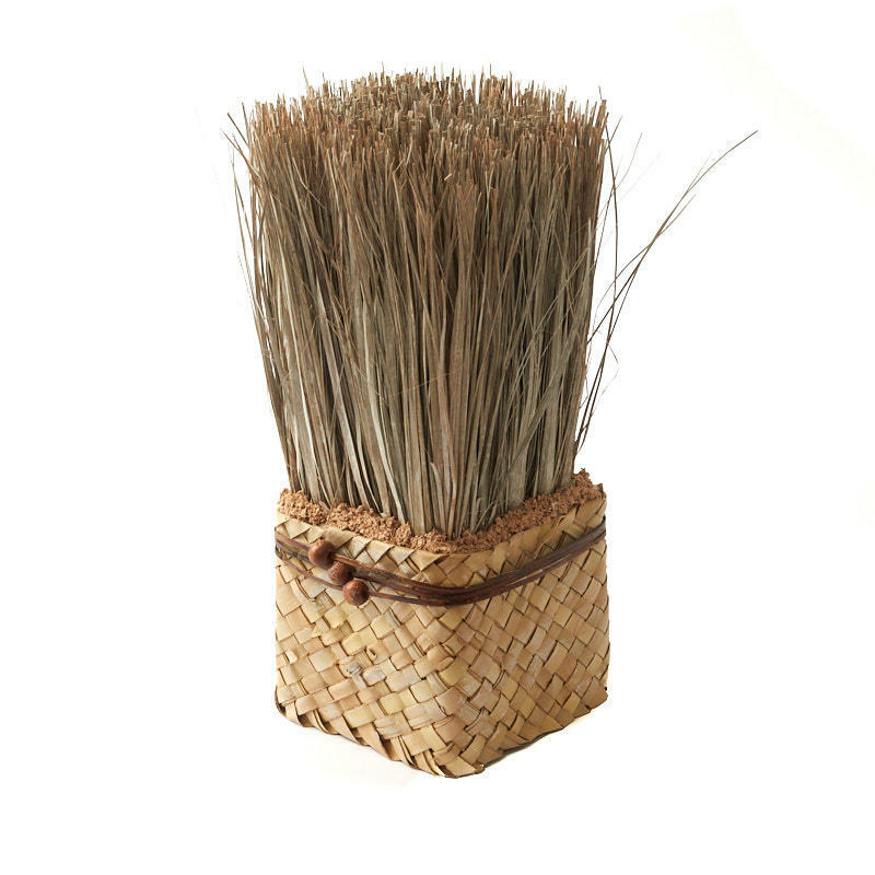 Natural Dried Grass Basket Topiary | 2 Pieces