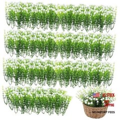200pcs Baby Breath Artificial Flowers Bulk Mini Flowers for Decoration White