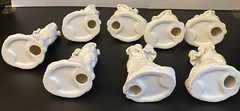 8-White Porcelain BRIDE AND GROOM First Dance Cake Topper or Table Setting