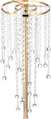 Elegant 10 Pcs Gold Metal Crystal Flower Stands for Wedding Centerpieces