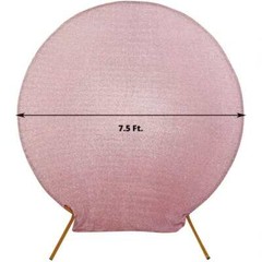 7.5 feet Metallic Glittered Spandex Round Backdrop STAND COVER Party Decorations