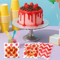 Christmas Cellophane Treat Bags, 100 Pcs Xmas Cookie Goodie Bags with Seal, Red