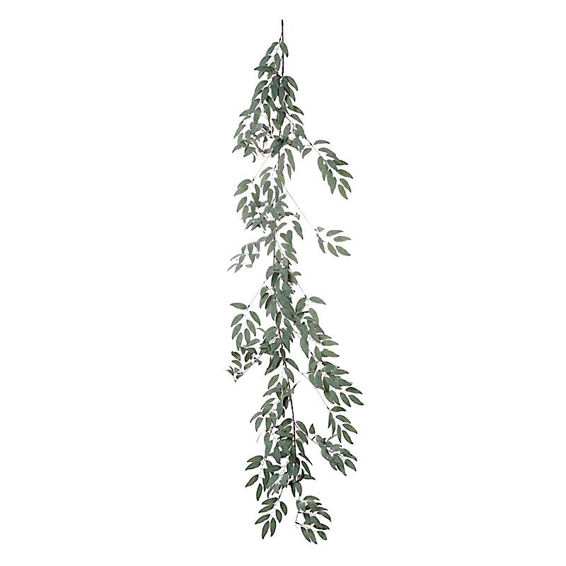 5 ft long Frosted Green Artificial Willow Foliage Garlands Wedding Decorations