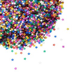 7 oz/ 200 g Rainbow Colored Star Confetti for 7 Ounce (Pack of 1), Multicolor