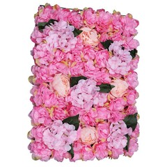 6PCS DIY Rose Artificial Flower Wall Panel Wedding Party Wall Backdrop Decor
