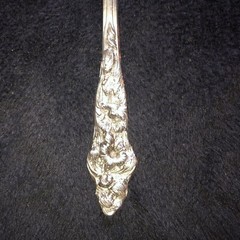 Ornate Silver Wedding Cake Server Elles Italy. Serrated edges. High shine.