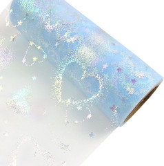 Colorful Love Glitter Tulle Rolls 6 Inch X 10 Yards (30 Feet) Tulle Rolls Spool