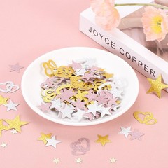 MECCANIXITY 200Pcs Star Confetti Glitter Table 1.18″x1.18″, Gold