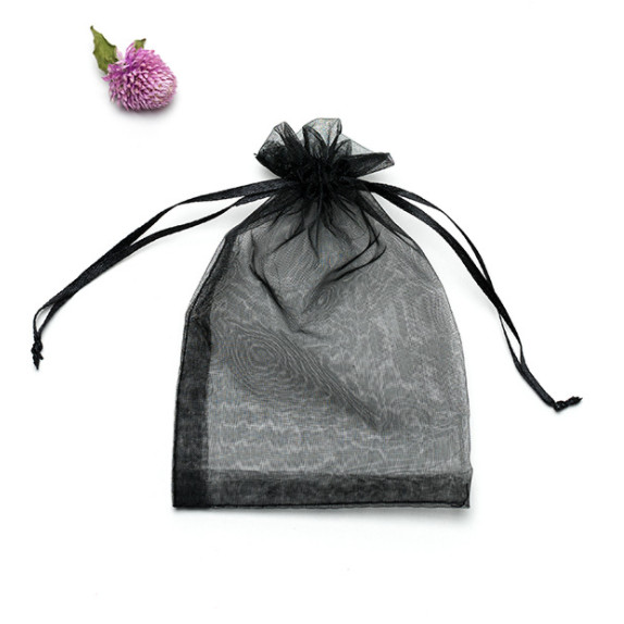 100x black organza bags wedding party favours jewellery product soap packaging