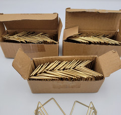 Mini Geometric Place Card Holders Set of 75 Weddings Parties Gold Tone Modern