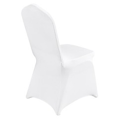 Uimoso 150PCS White Stretch Spandex Folding Chair Covers for Wedding PartyDining
