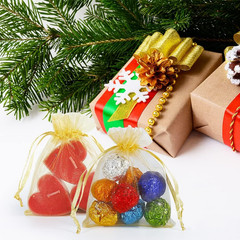 100pcs Little Gold Organza Bags 3 x 4 inch, Mesh Jewelry Pouches Drawstring Empt