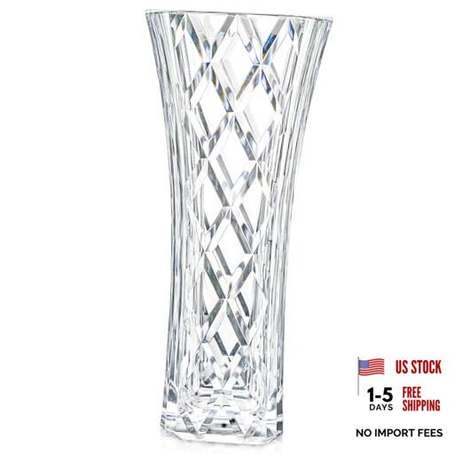 Clear Plastic Vase, Decorative Unbreakable Crystal Flower Vase for
