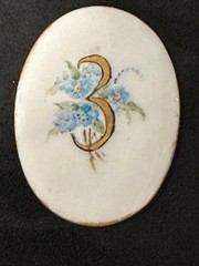 Porcelain Handcrafted Floral Table Markers – Wedding/Party – Set of Four (4)
