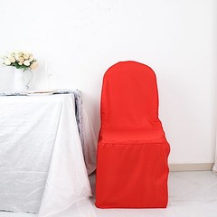 50 Red Polyester BANQUET CHAIR COVERS Wedding Party Reception Decorations