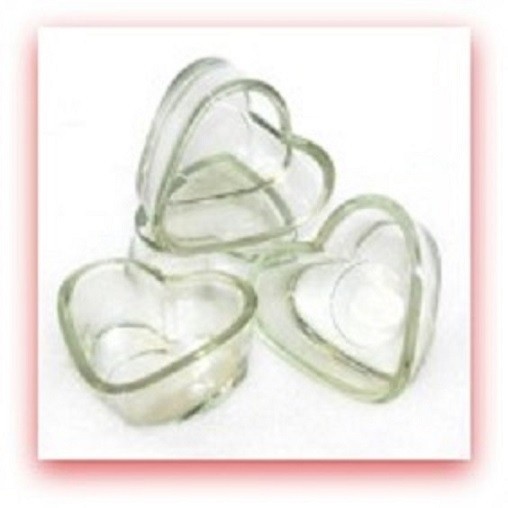 Set of 12 Heart Shaped 3 oz. Jars Bridal Shower Wedding Favors